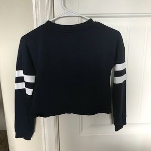 Blue top with stripes